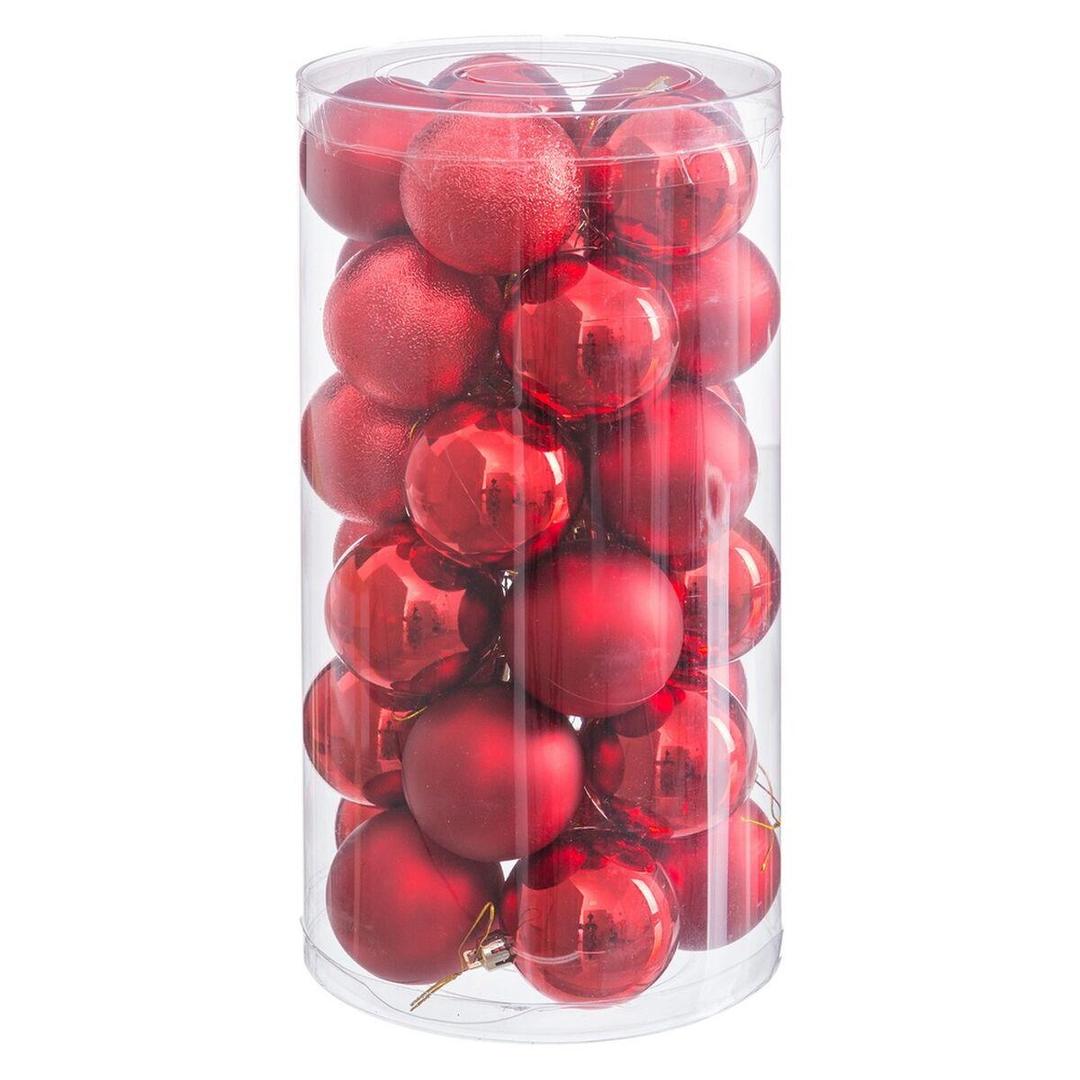 Christmas Balls – Red Shiny Hanging Decor Ornaments