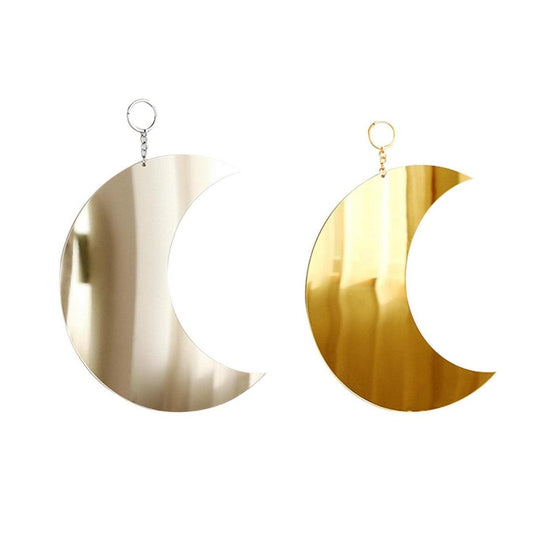 2 Pcs 12-Inch Acrylic Moon Wall Hanging