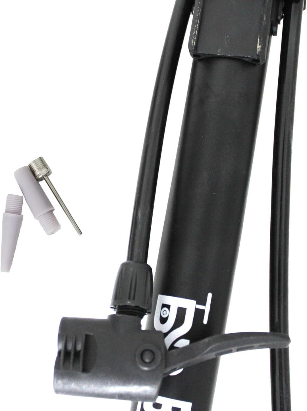 Portable Bicycle Pump With High Pressure Hand Air Inflator And Extension Hose For Basketballs, (59.5