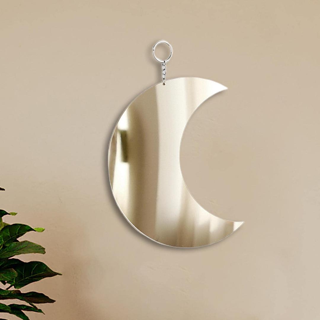 2 Pcs 12-Inch Acrylic Moon Wall Hanging